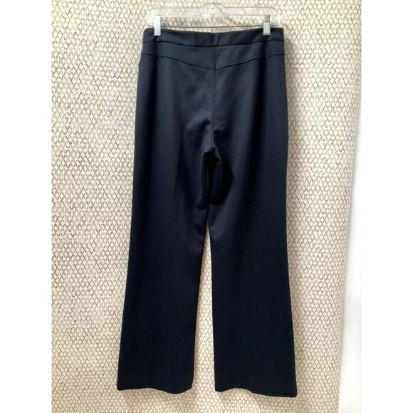 BCBG Maxazria Women Dress Pants Sz 8 Black Stretch Zip Pockets High Rise Career - Picture 2 of 4